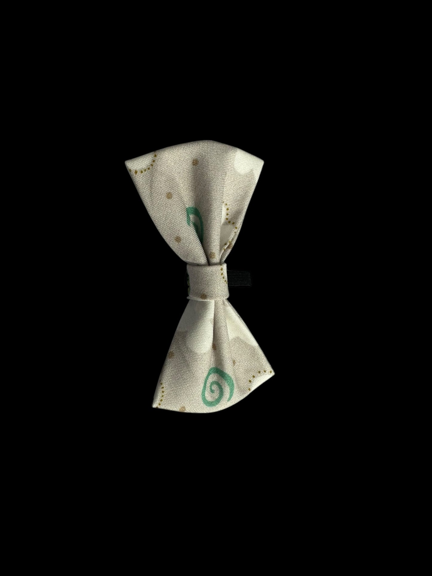 Cat and small dog bow ties-grey with clouds