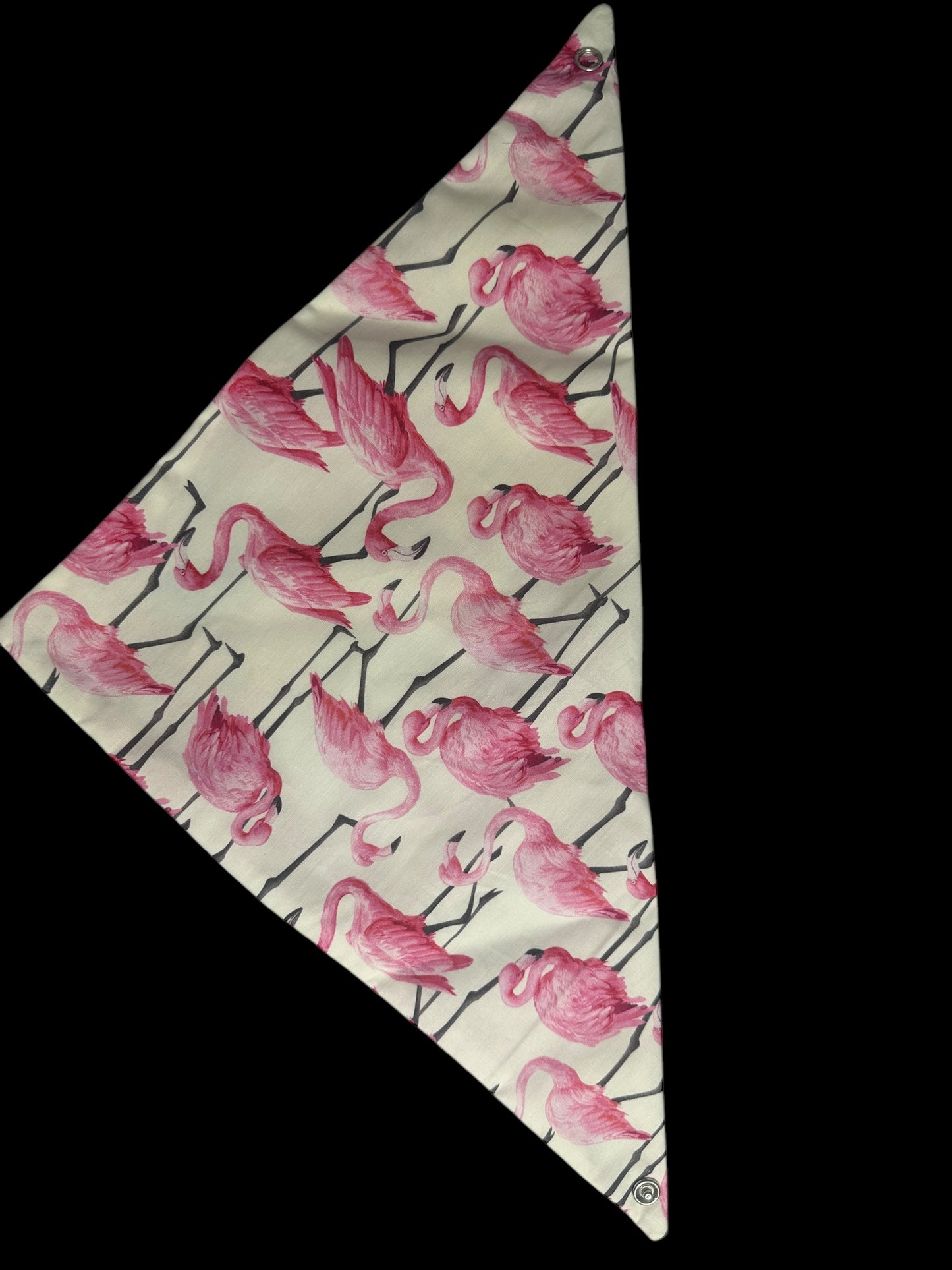 Small dog bandanas- dots and flamingos