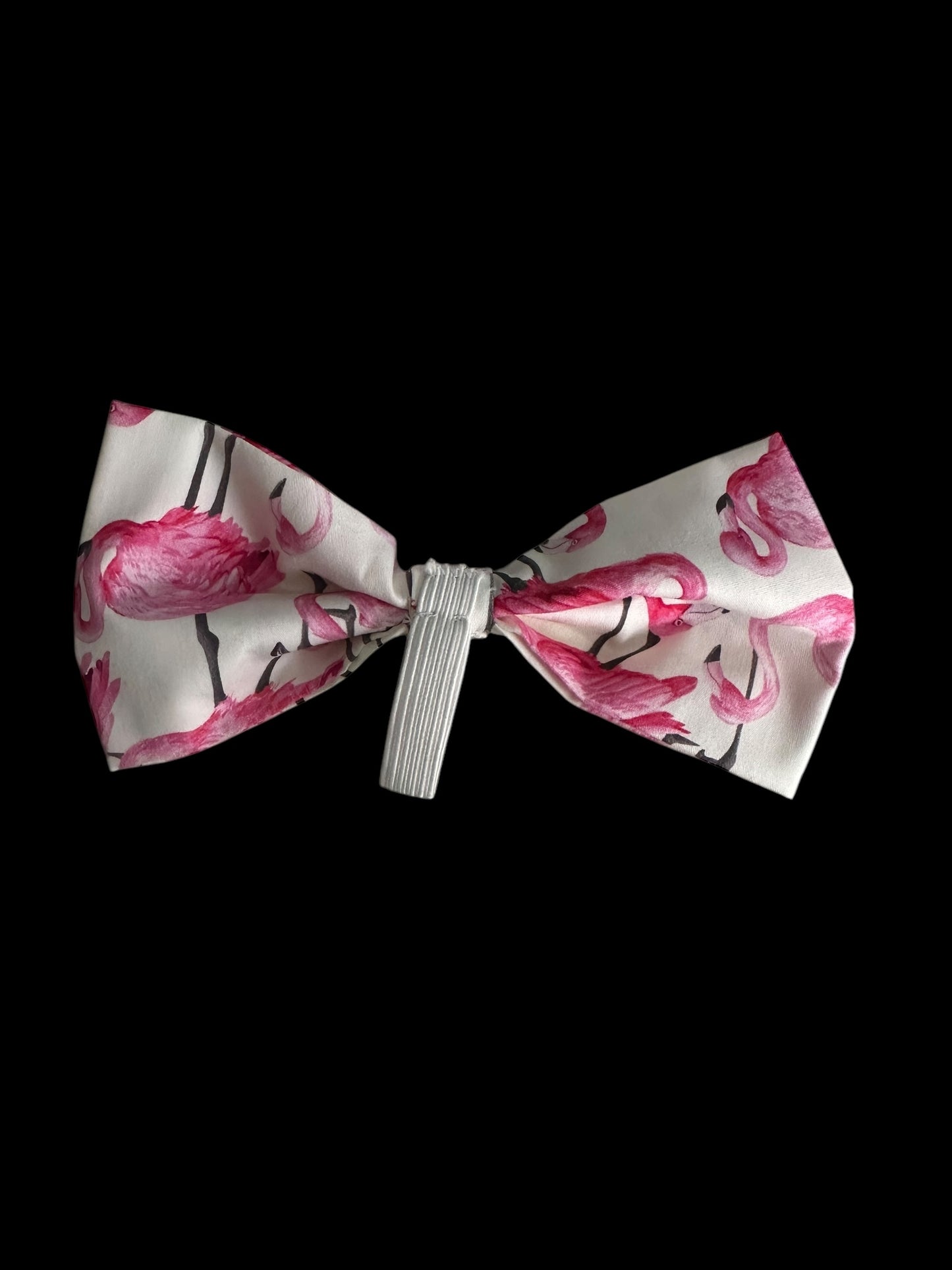 Medium dog bow ties- Pink flamingos