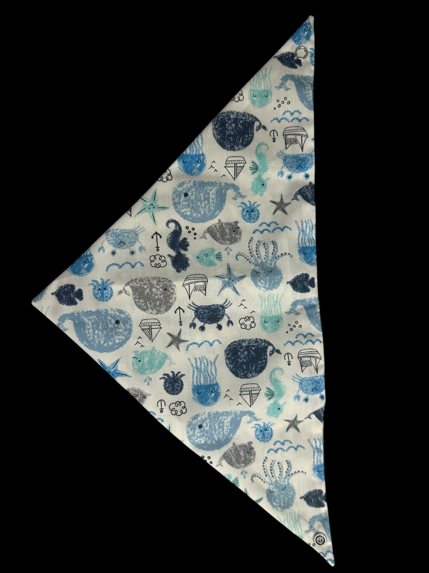 Small dog bandanas- fish and jellyfish