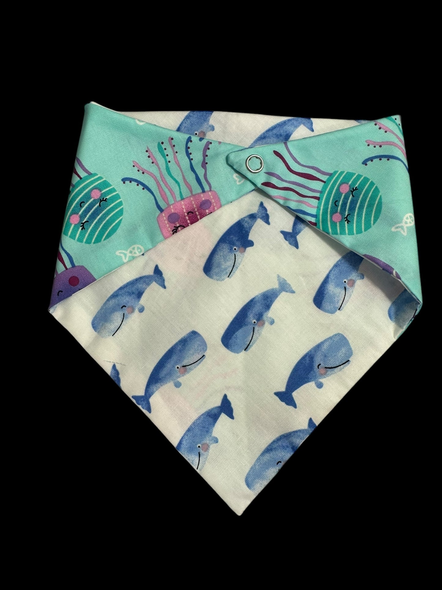 Small dog bandanas- jellyfish and whales