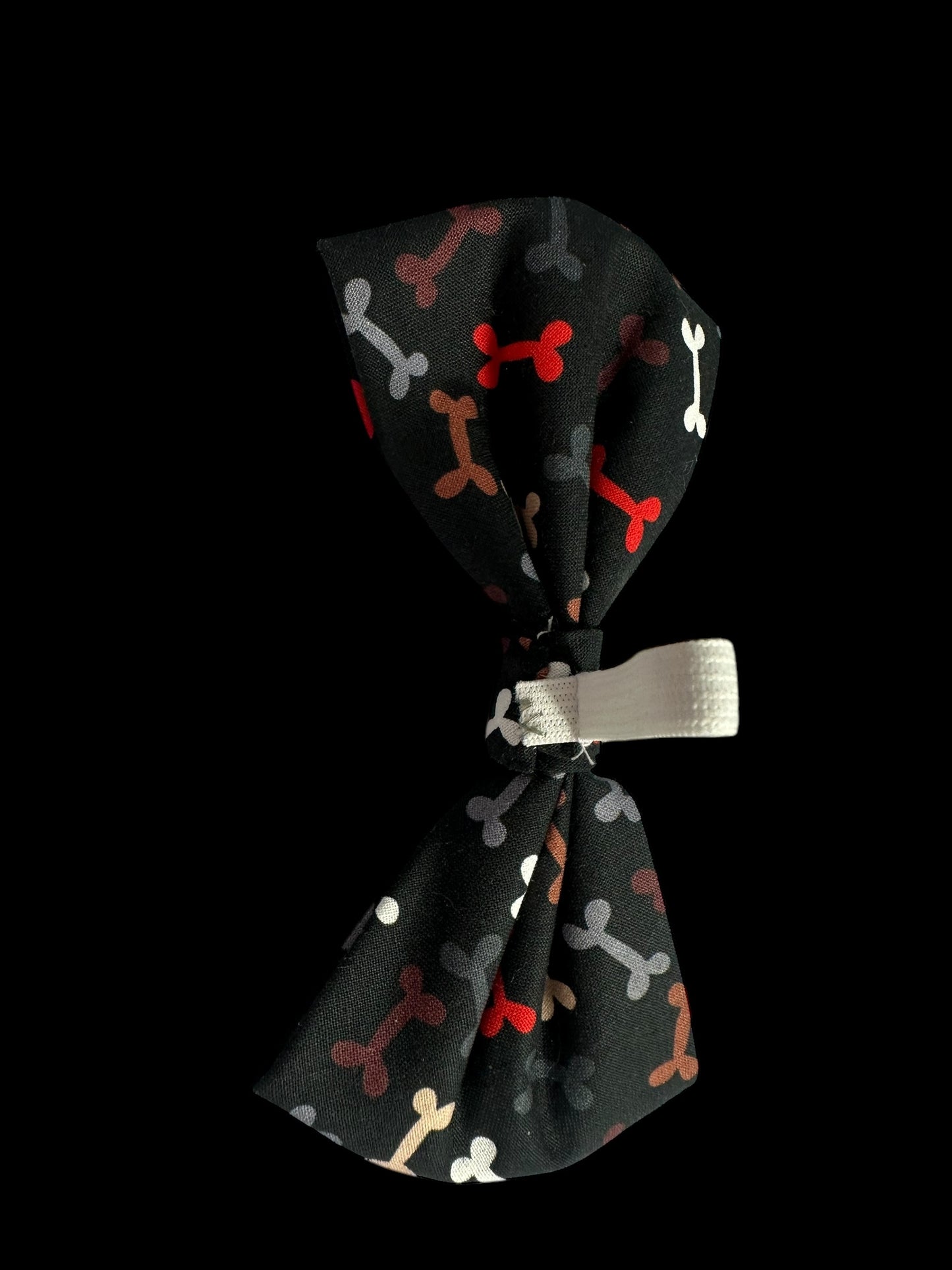 Medium bow ties- Black with bones