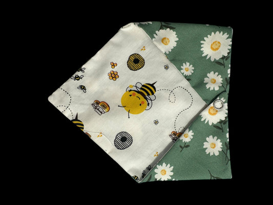 Cat Bandanna- bees and florals