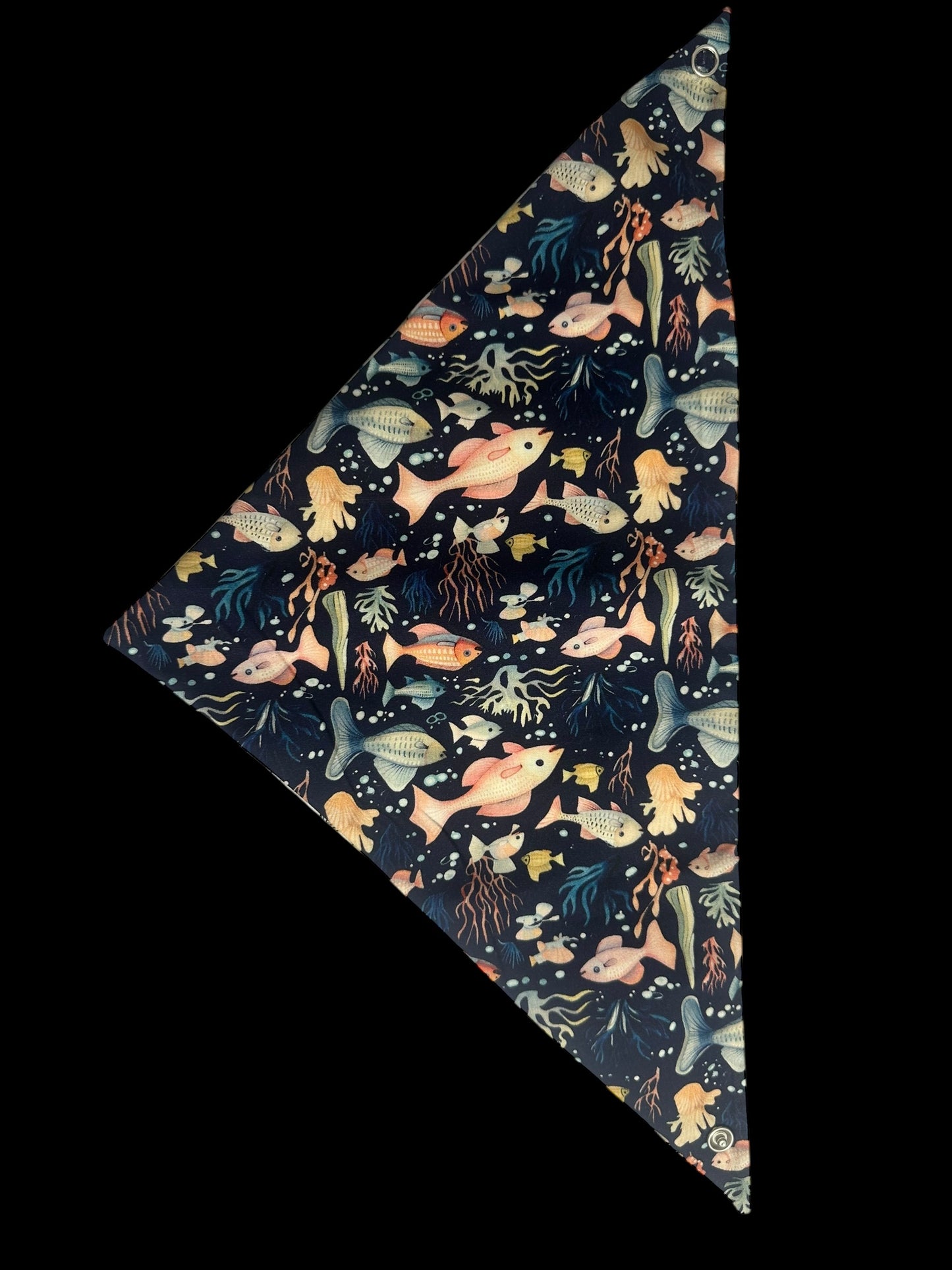 Small dog bandanas- fish and jellyfish