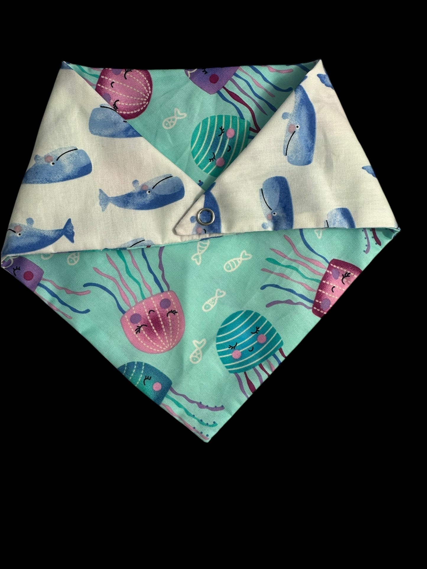 Small dog bandanas- jellyfish and whales