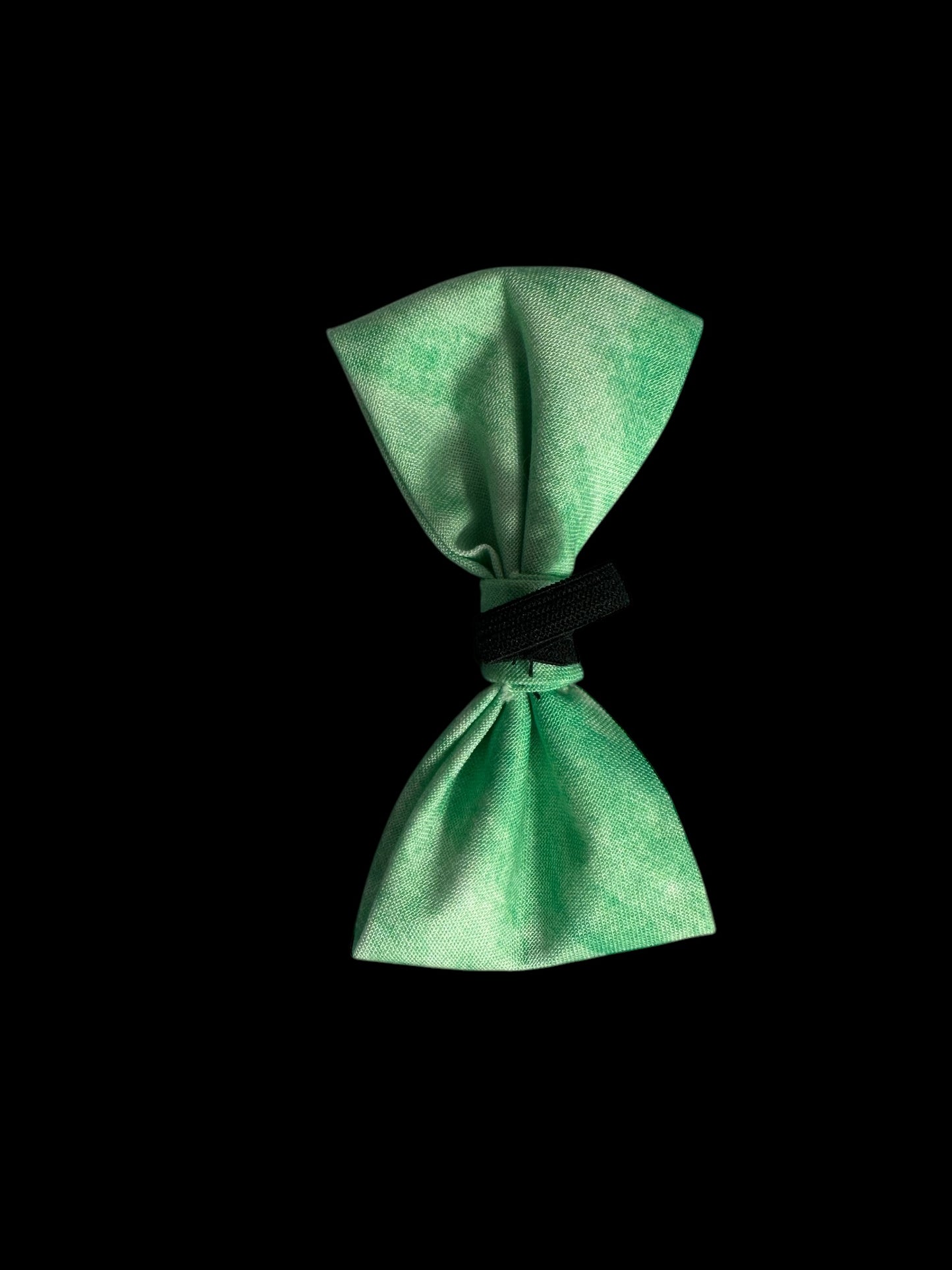 Cat and small dog bow ties-light green tie-die