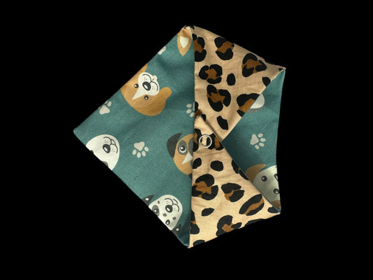Cat Bandanna- dogs and leopard print