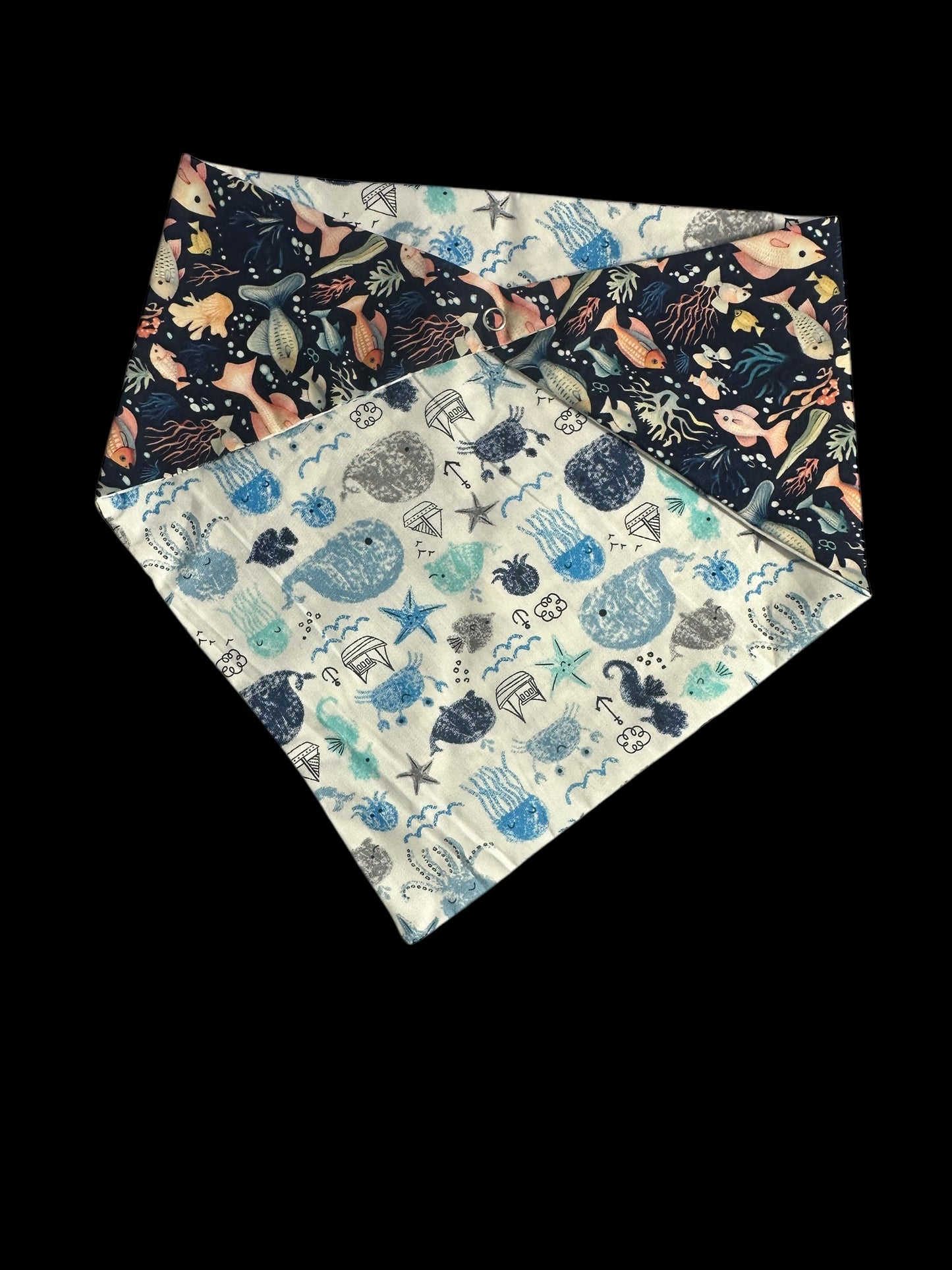 Medium dog bandanas- fish and boats