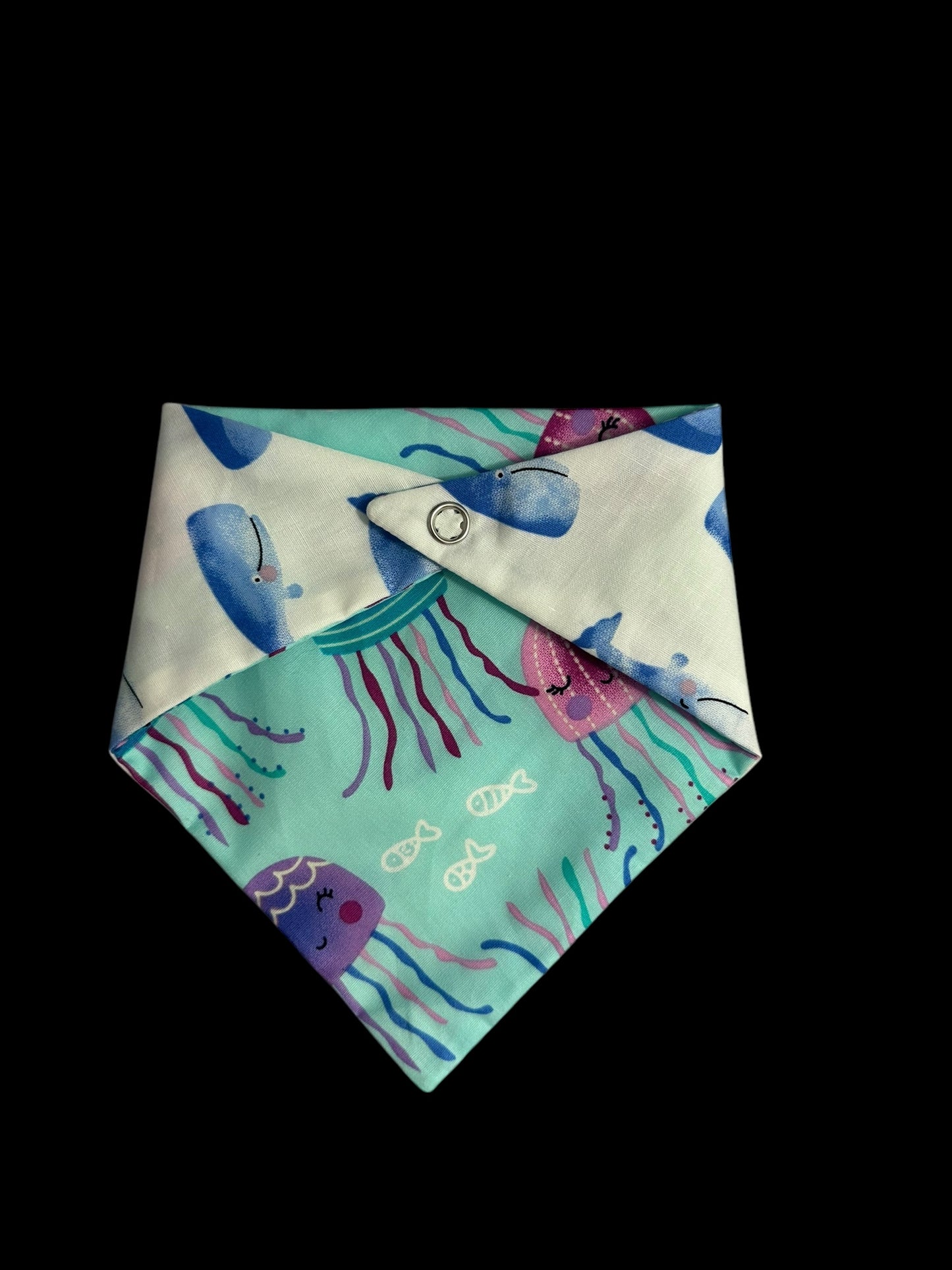 Cat Bandanna- whales and jellyfish