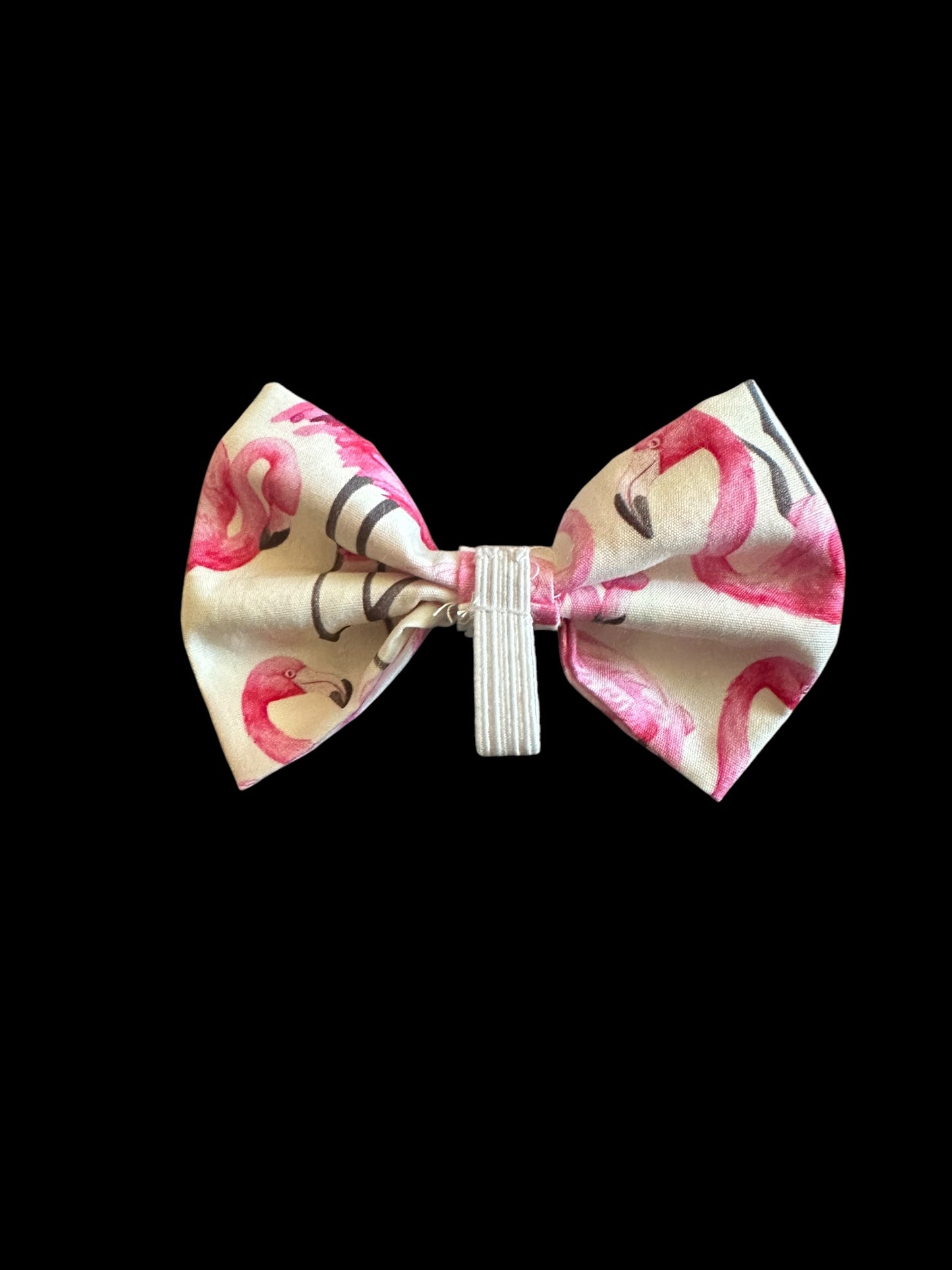 Cat and small dog bow ties- Pink flamingos