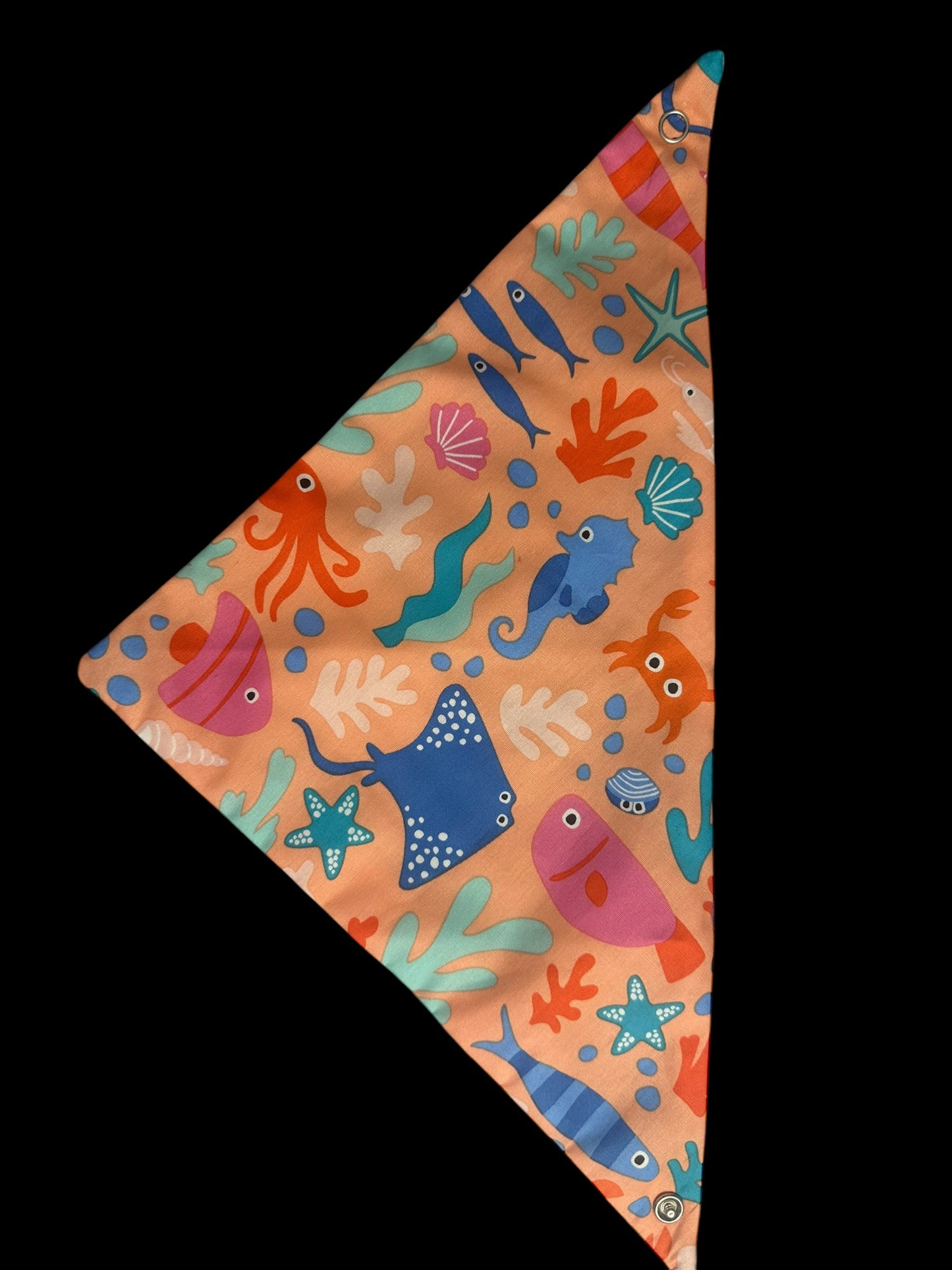 Small dog bandanas- scales and fish