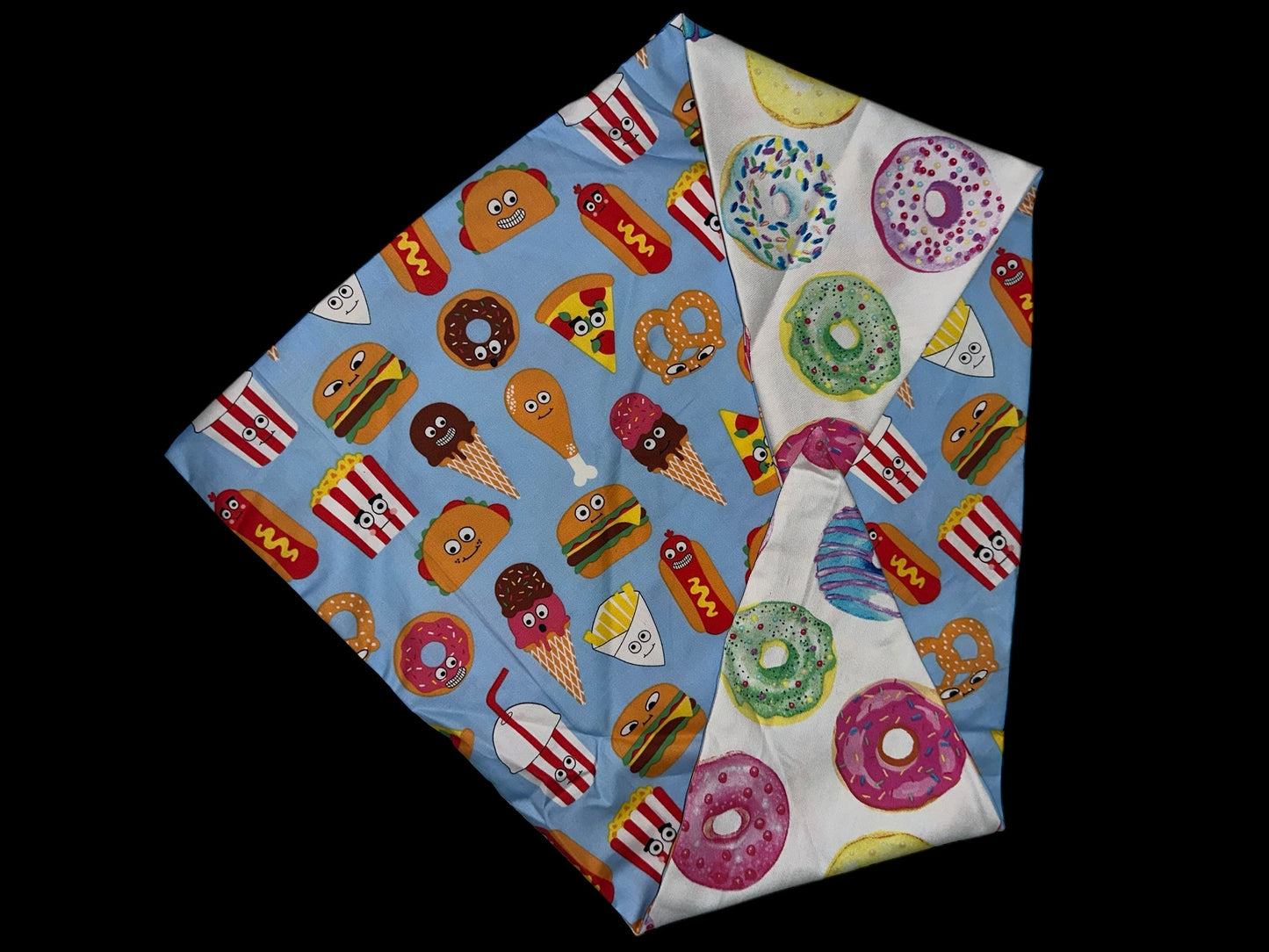 X large dog bandanas - Donuts and fast food