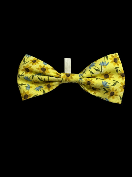 Medium bow ties- yellow sunflower
