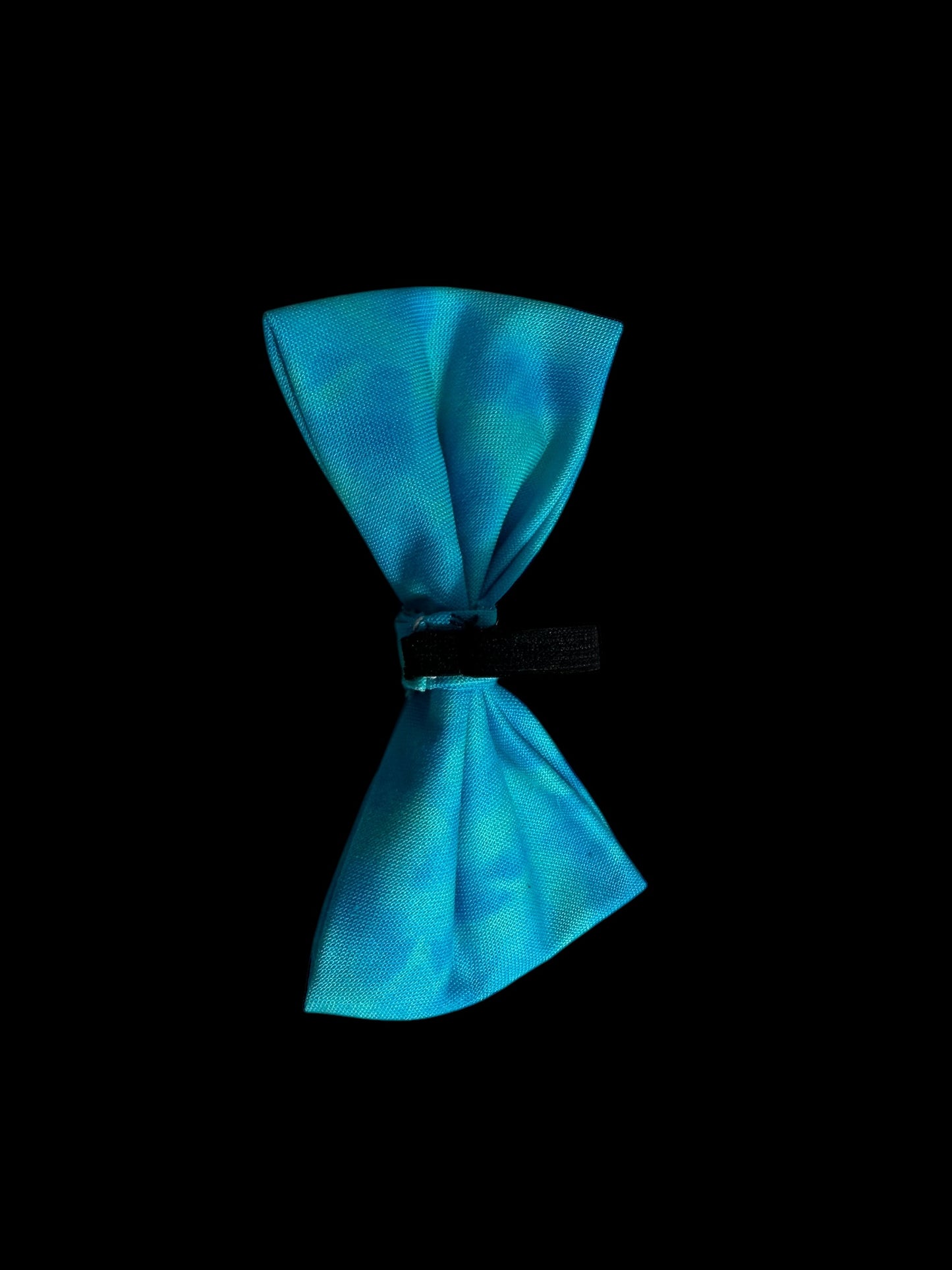 Cat and small dog bow ties- light blue tie-die