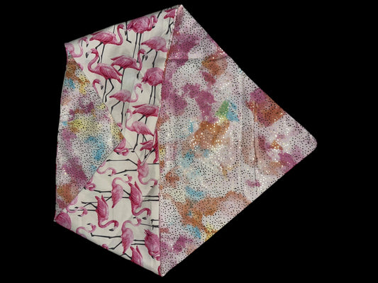 X large dog bandanas -dots and flamingos
