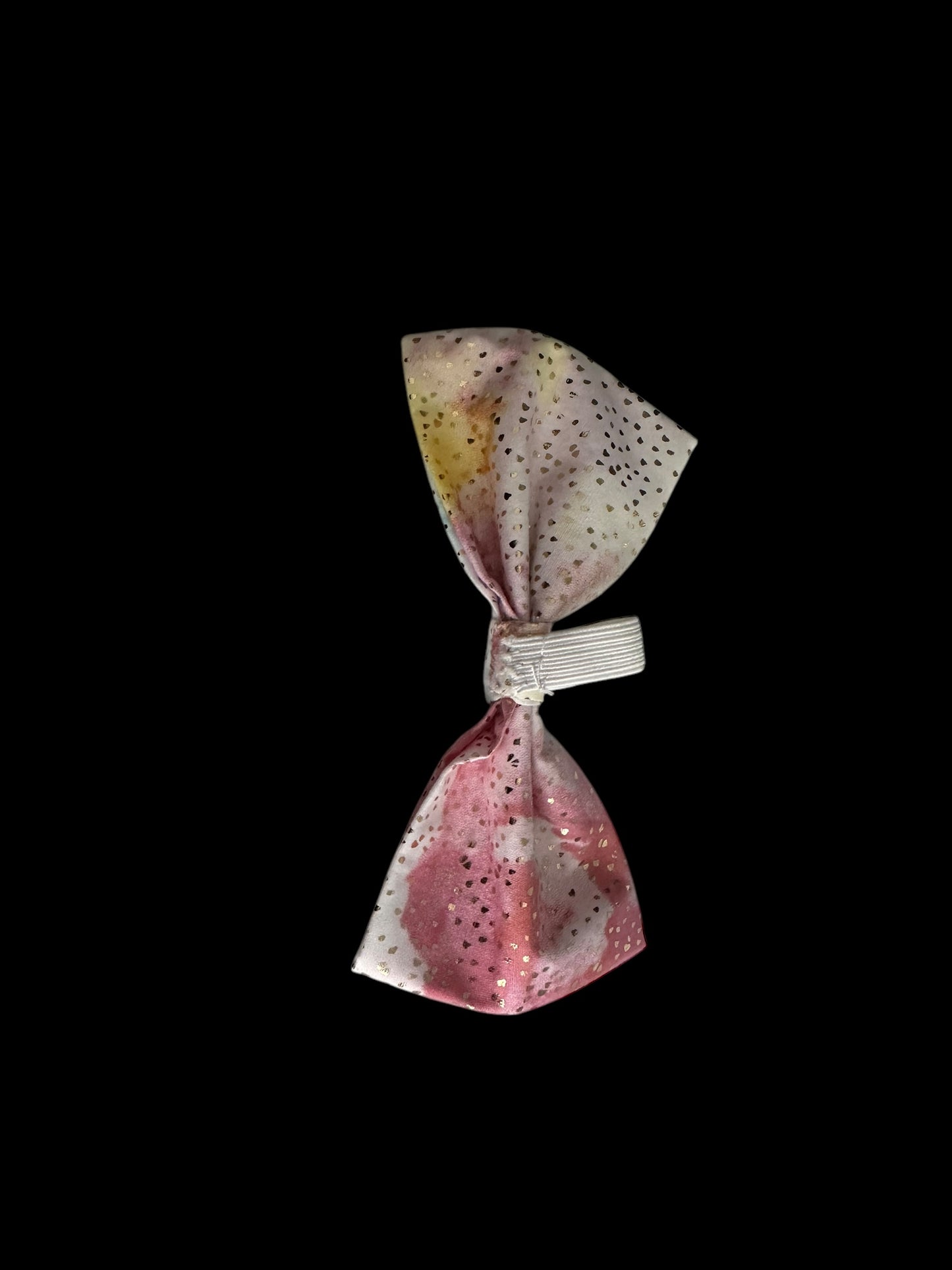 Medium dog bow ties-pink with dots