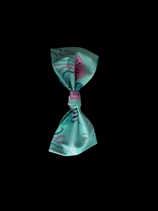 Medium dog bow ties- blue jellyfish