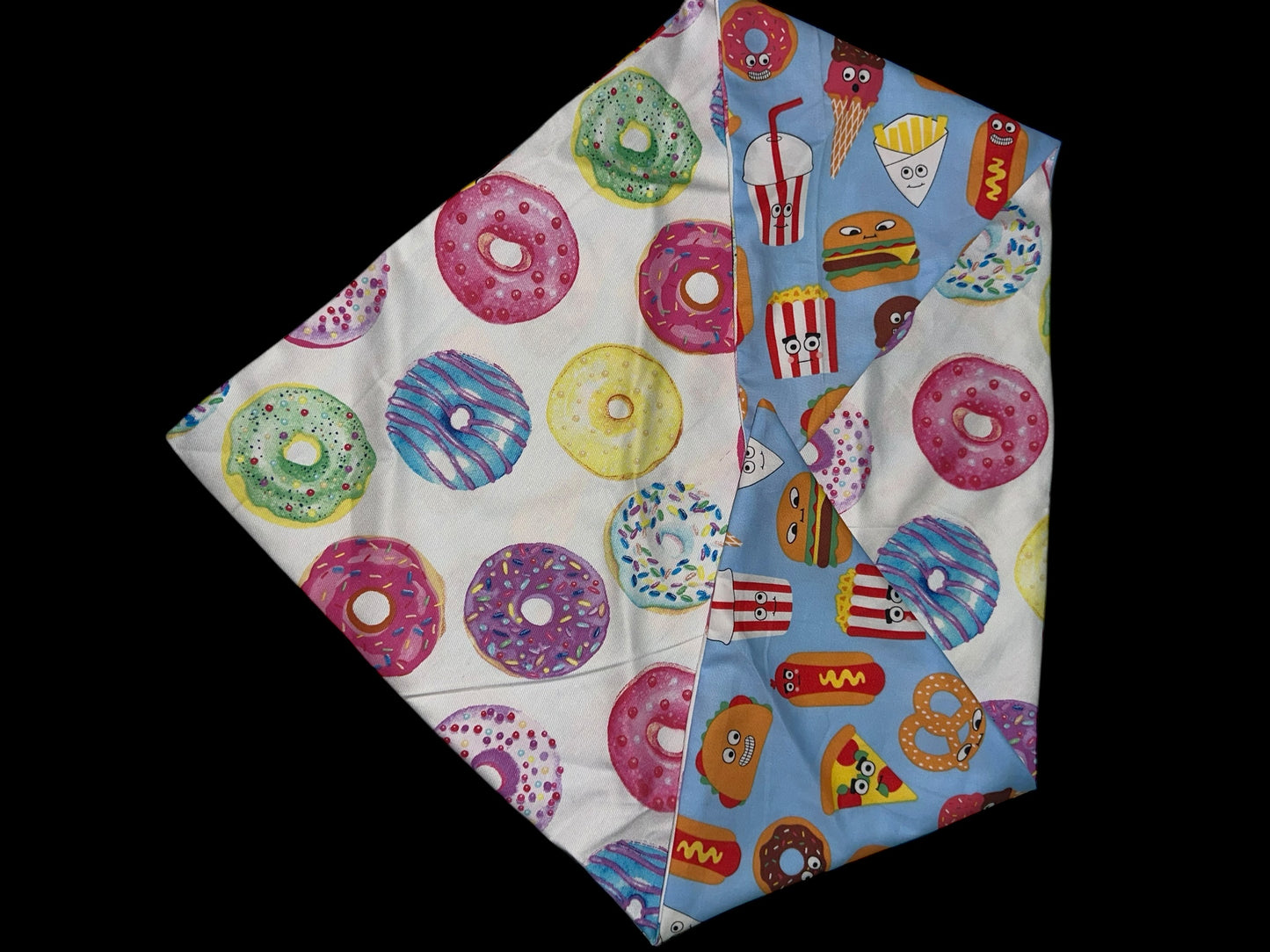 X large dog bandanas - Donuts and fast food