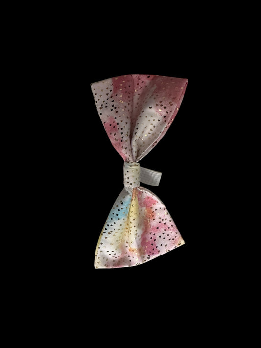 Medium dog bow ties-pink with dots