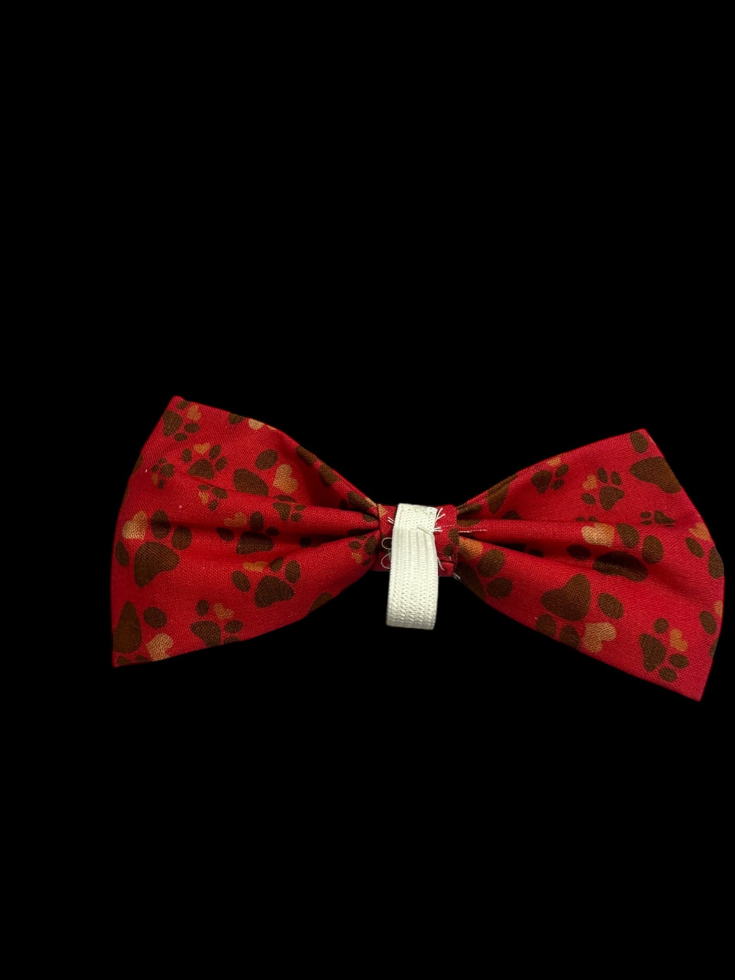 Medium bow ties- brown paw prints