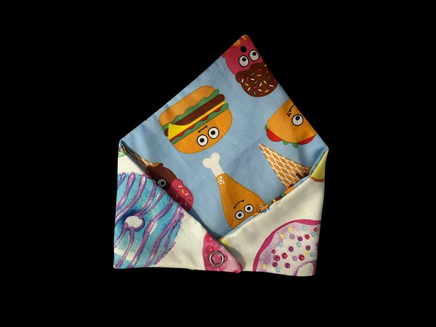 Cat Bandanna- fast food and donuts