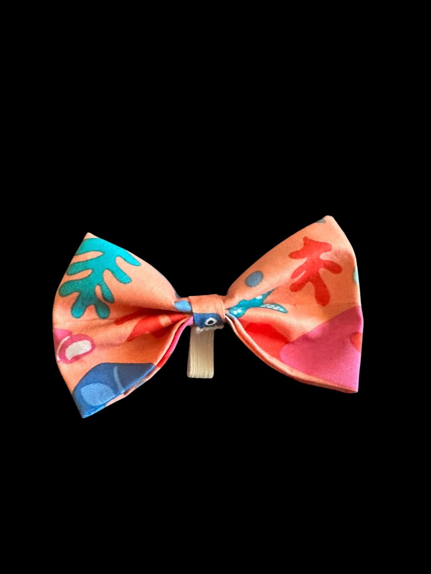 Cat and small dog bow ties- Peach under the sea