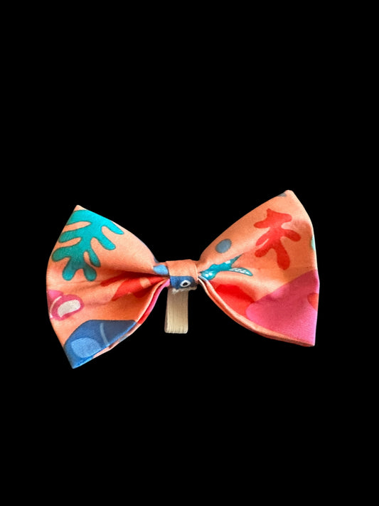 Cat and small dog bow ties- Peach under the sea