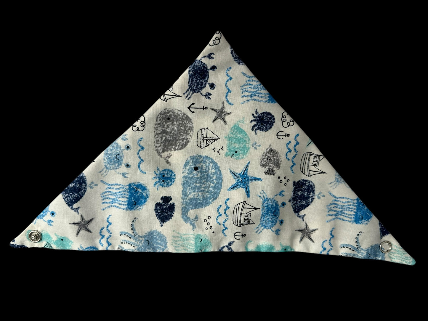 Cat Bandanna- fish and little boats