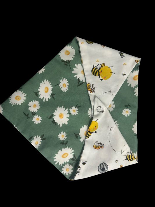 Small dog bandanas- bees and flowers