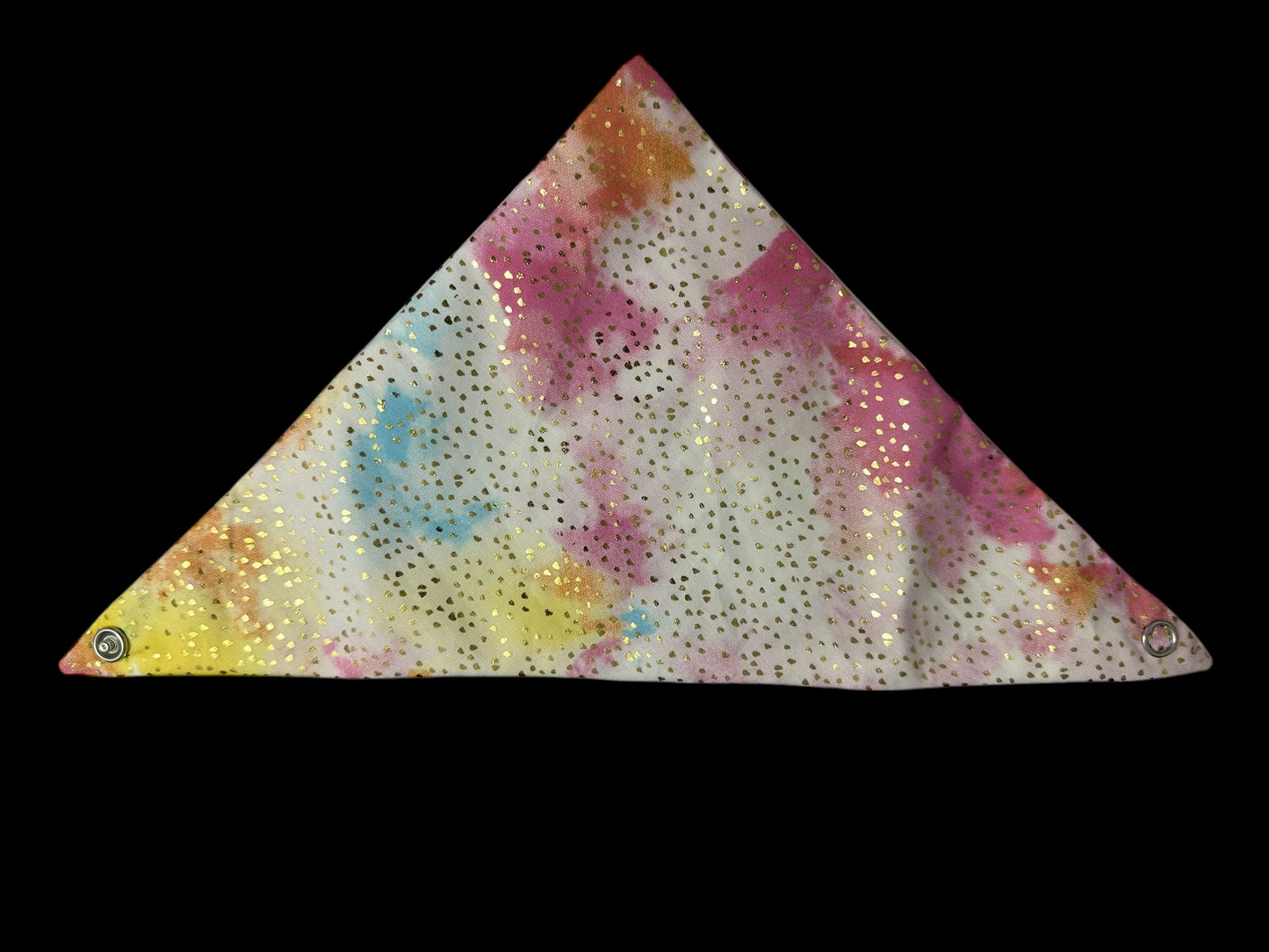 Cat Bandanna-pink flamingos and dots