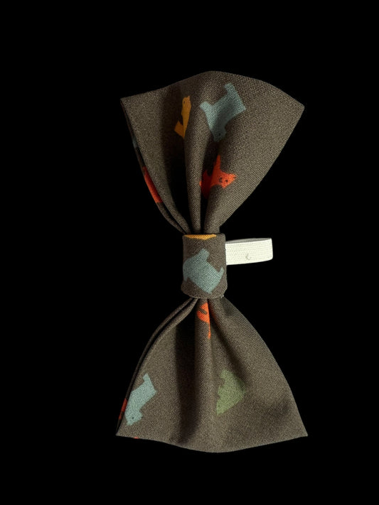 Medium bow ties- Brown with bears