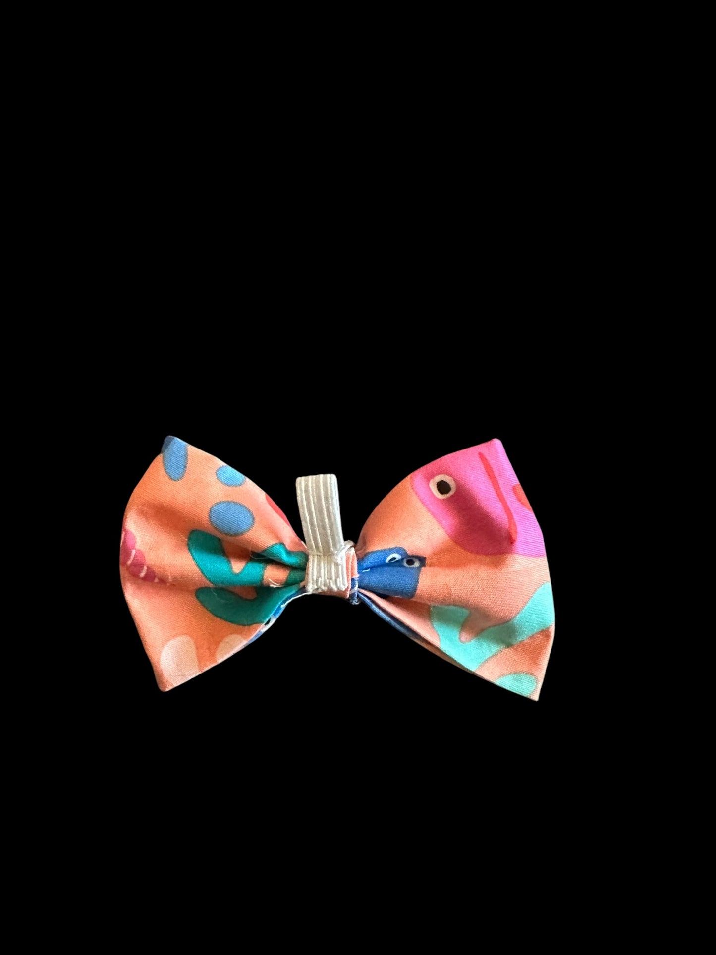 Cat and small dog bow ties- Peach under the sea