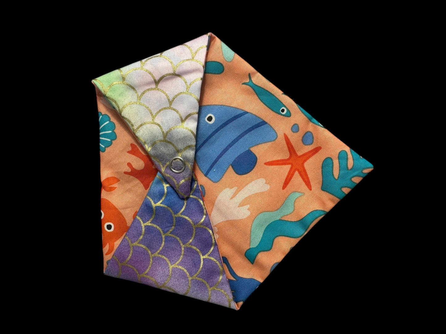 Cat Bandanna- scale and fish