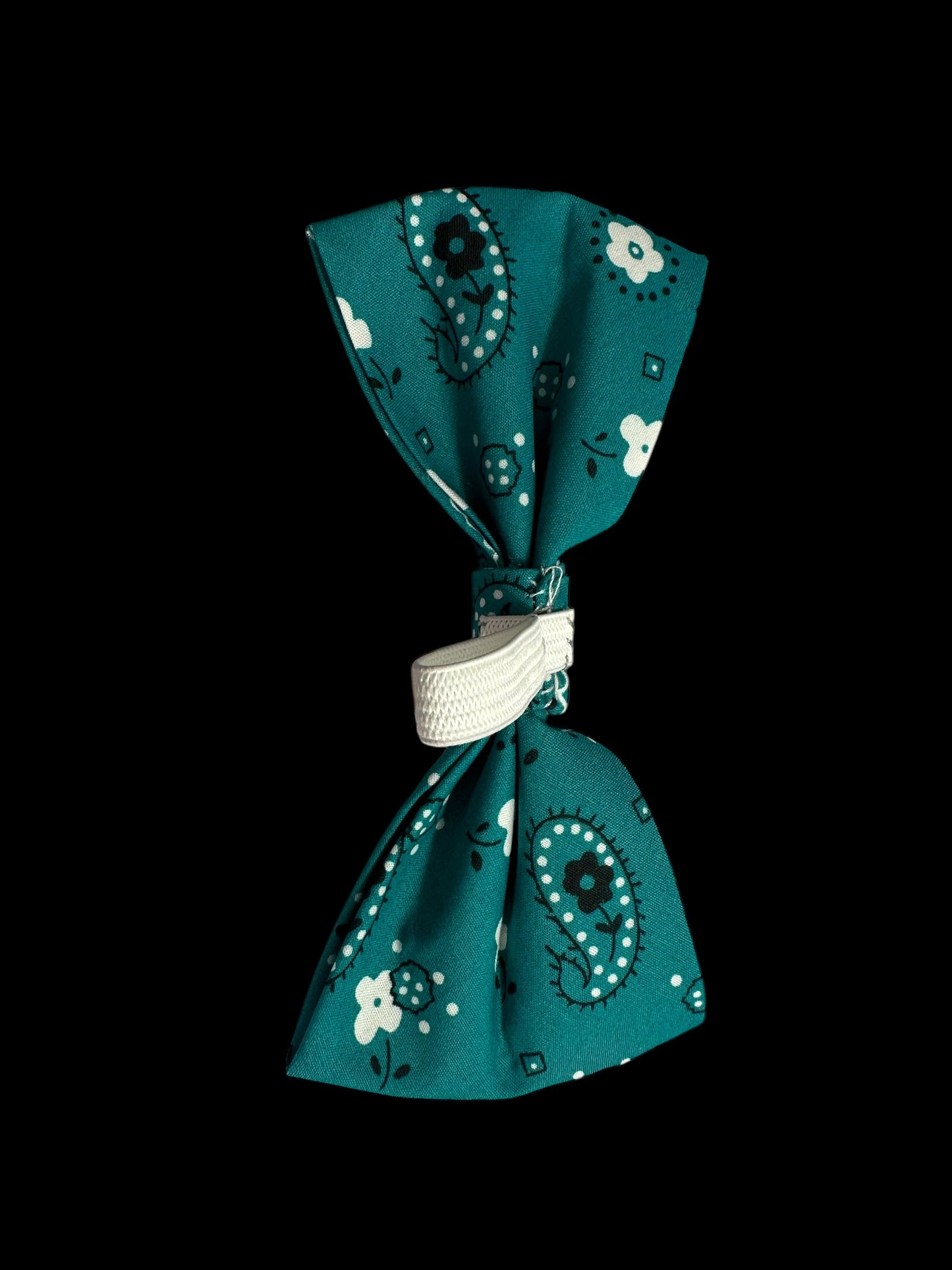 Medium bow ties- floral aqua