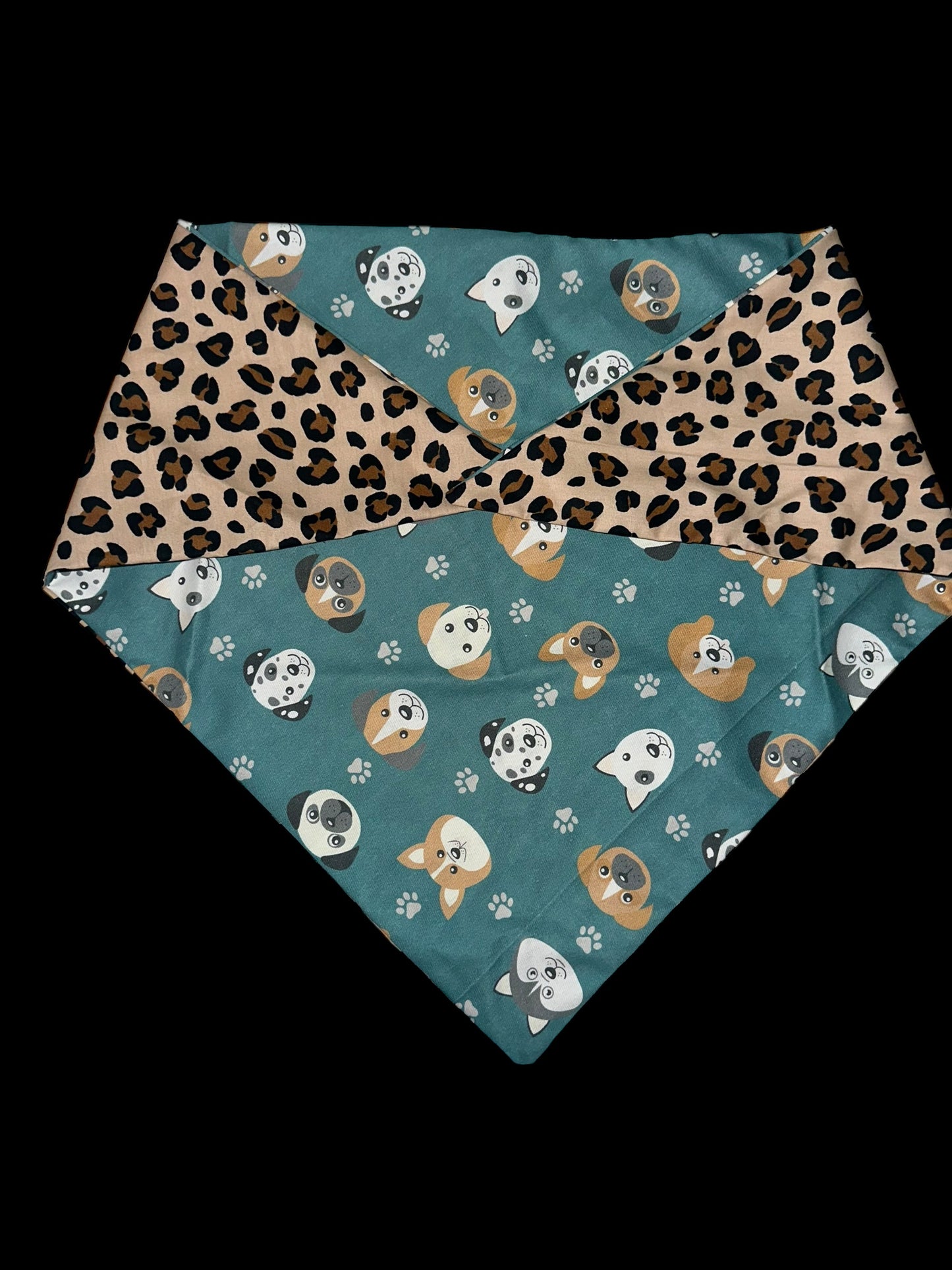 X large dog bandanas - dog and leopard prints