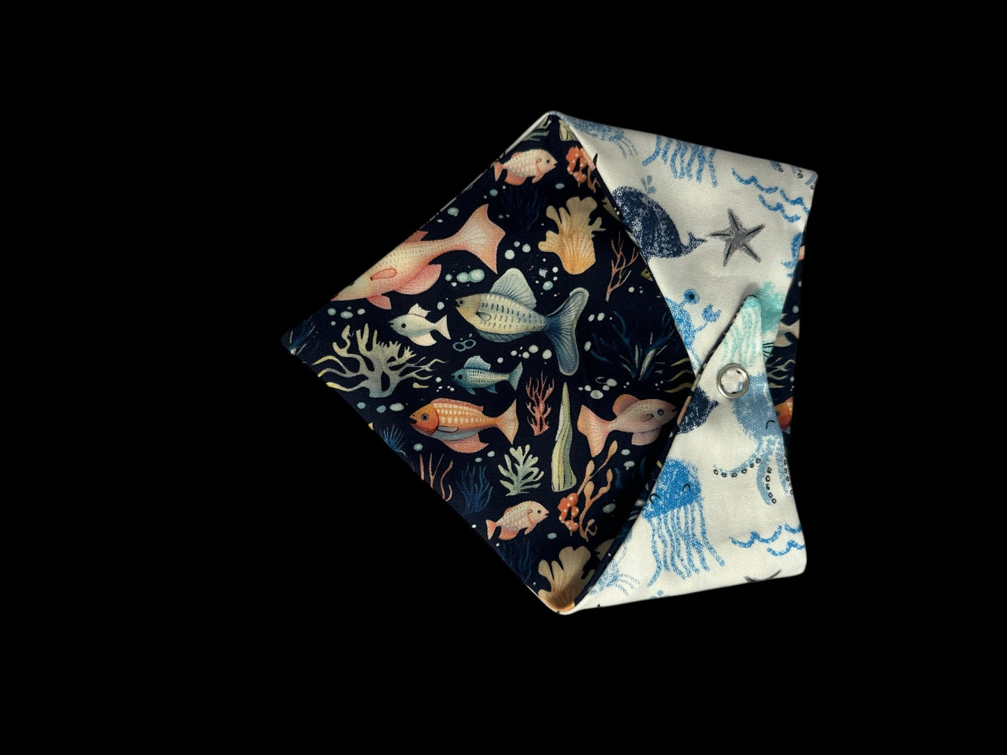 Cat Bandanna- fish and little boats