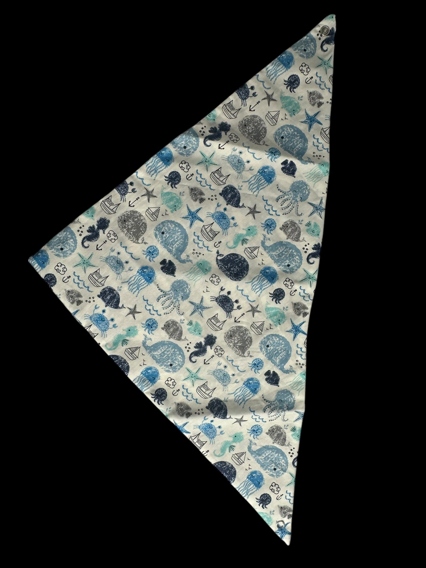 Medium dog bandanas- fish and boats