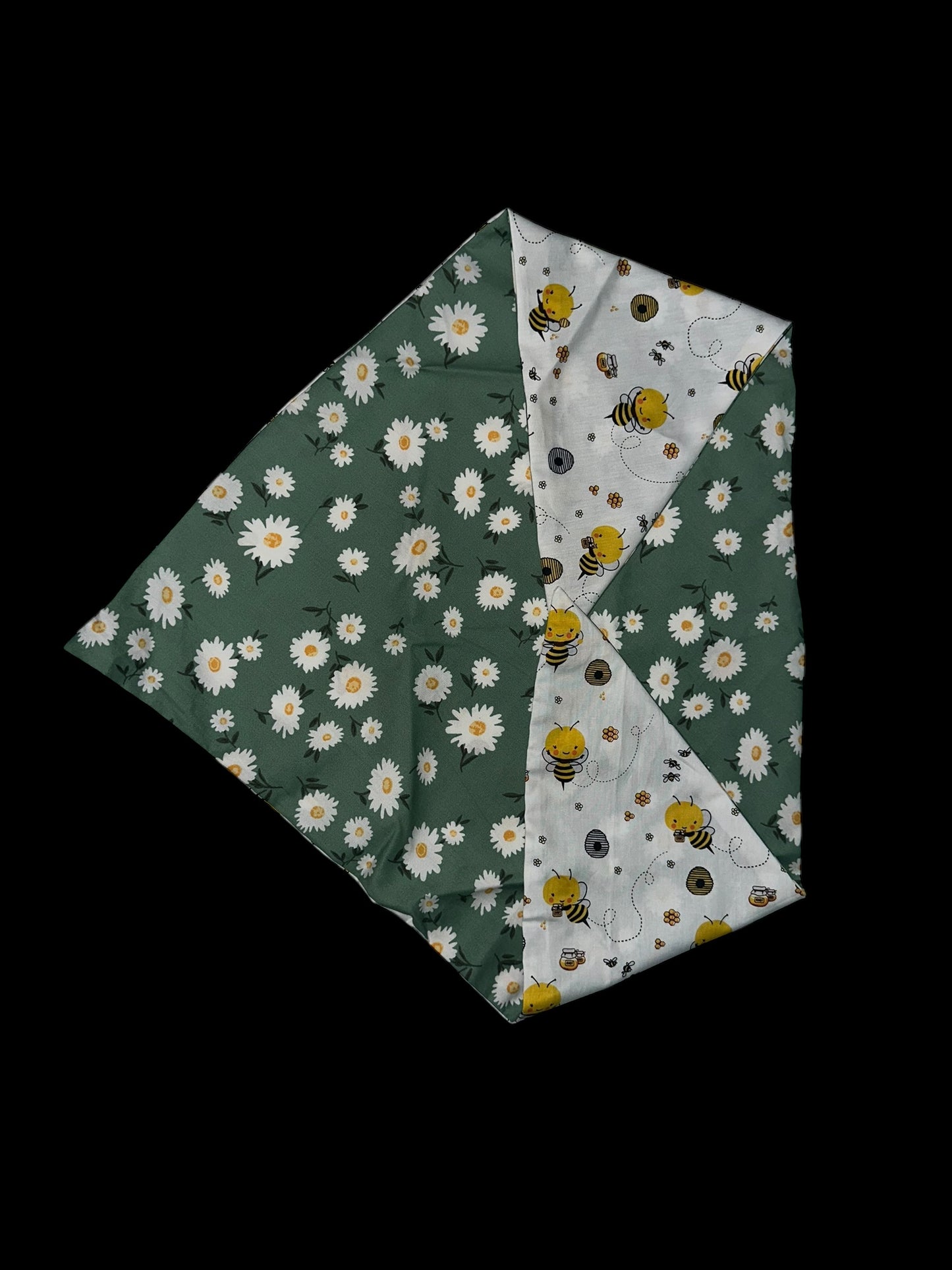 X large dog bandanas - bees and flowers