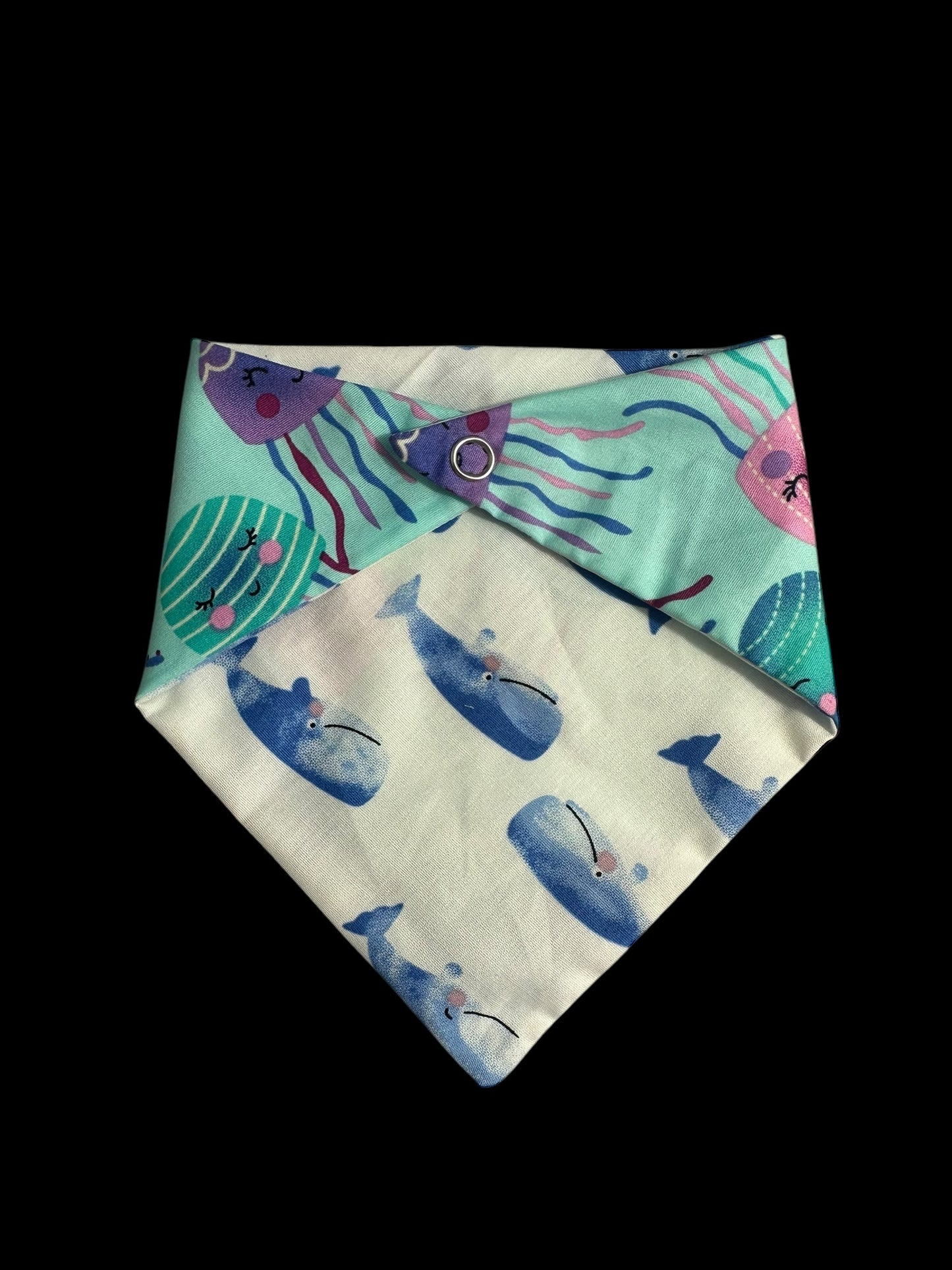 Cat Bandanna- whales and jellyfish