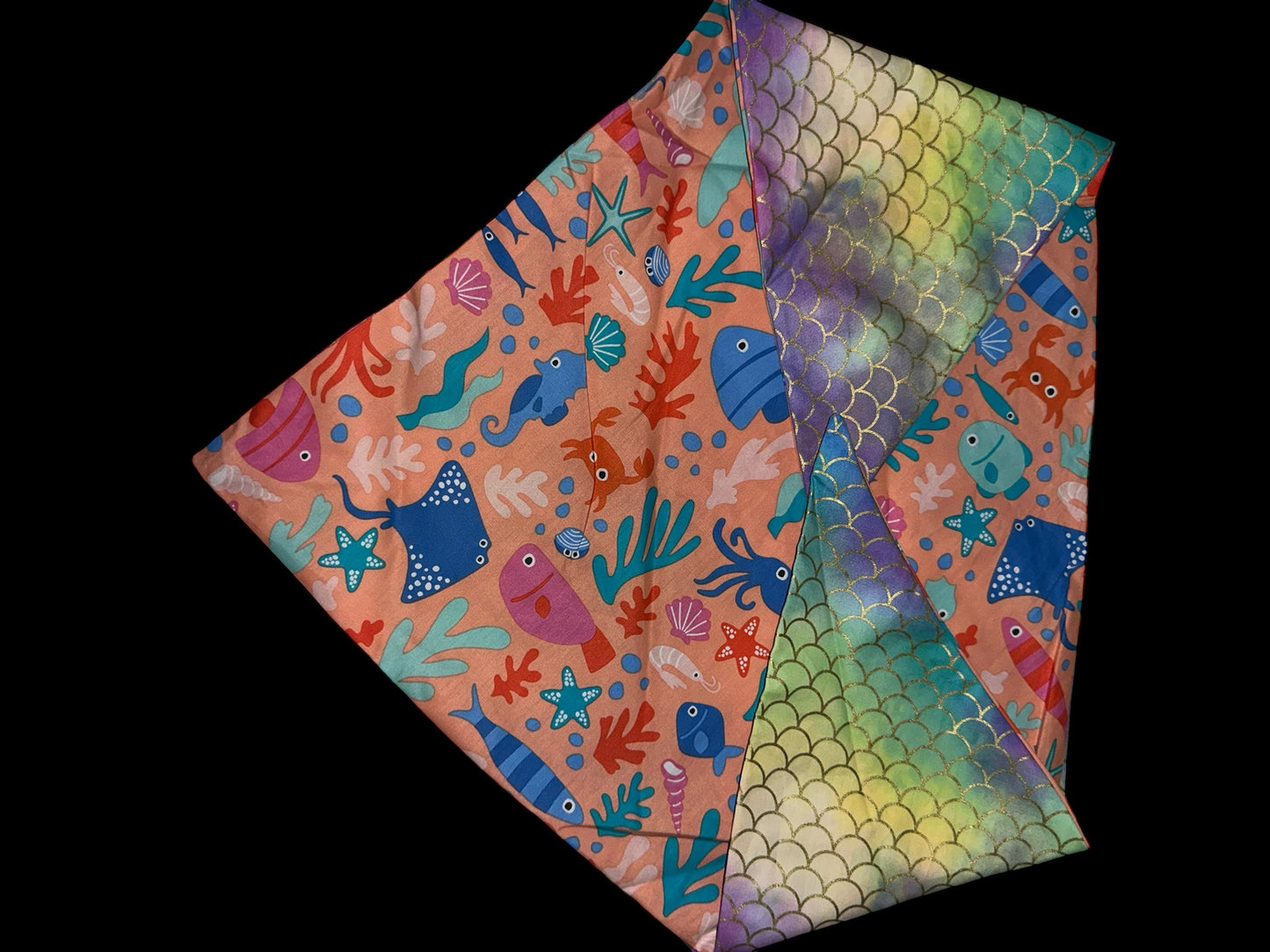 X large dog bandanas - scales and starfish